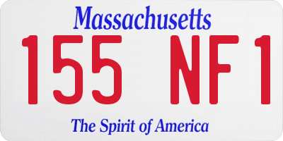 MA license plate 155NF1