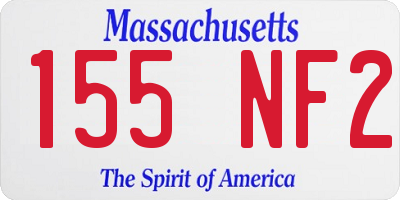 MA license plate 155NF2