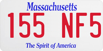 MA license plate 155NF5