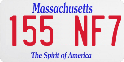MA license plate 155NF7