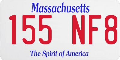 MA license plate 155NF8