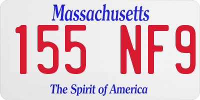 MA license plate 155NF9