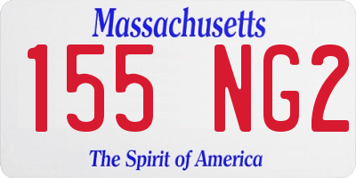 MA license plate 155NG2