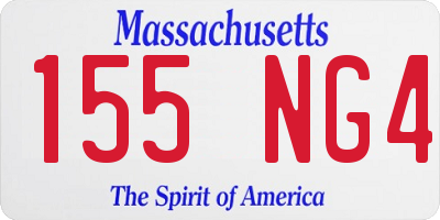 MA license plate 155NG4