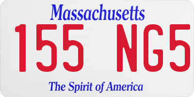 MA license plate 155NG5