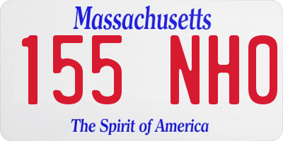MA license plate 155NH0