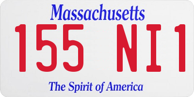 MA license plate 155NI1
