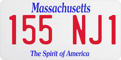 MA license plate 155NJ1