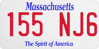 MA license plate 155NJ6