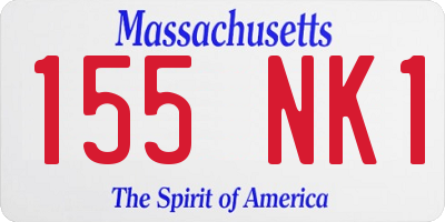 MA license plate 155NK1