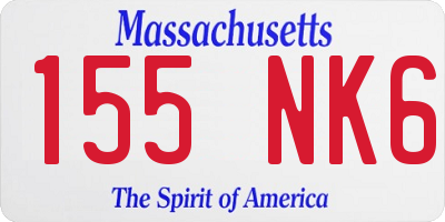 MA license plate 155NK6