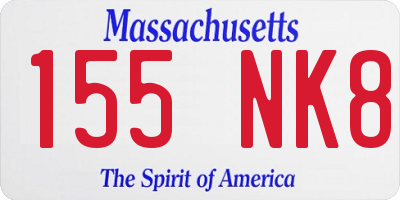 MA license plate 155NK8