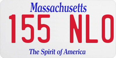 MA license plate 155NL0