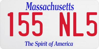 MA license plate 155NL5