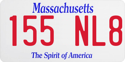 MA license plate 155NL8