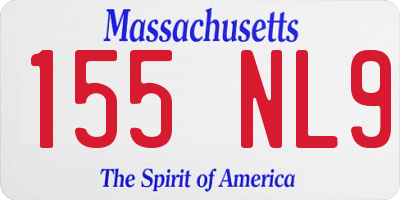 MA license plate 155NL9