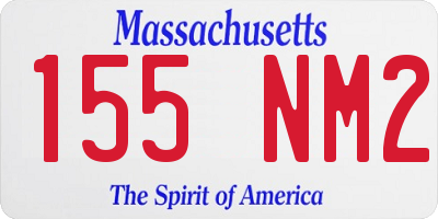 MA license plate 155NM2