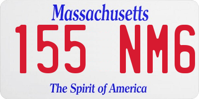 MA license plate 155NM6