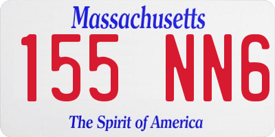 MA license plate 155NN6