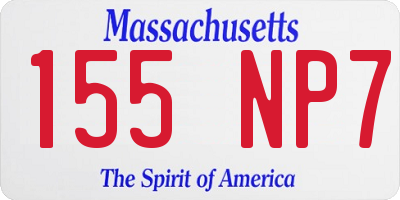 MA license plate 155NP7