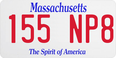 MA license plate 155NP8