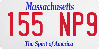MA license plate 155NP9