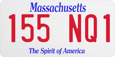 MA license plate 155NQ1
