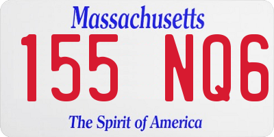 MA license plate 155NQ6