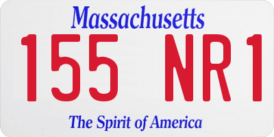 MA license plate 155NR1