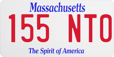 MA license plate 155NT0