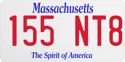 MA license plate 155NT8