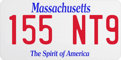 MA license plate 155NT9