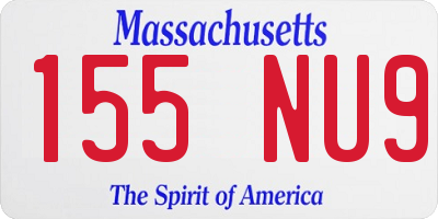 MA license plate 155NU9