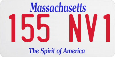 MA license plate 155NV1