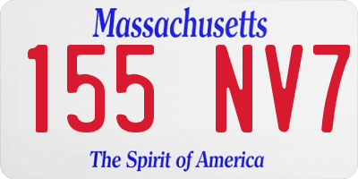 MA license plate 155NV7
