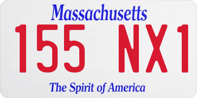 MA license plate 155NX1