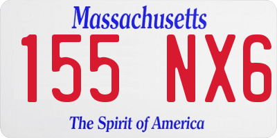 MA license plate 155NX6