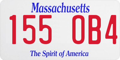 MA license plate 155OB4