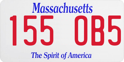 MA license plate 155OB5