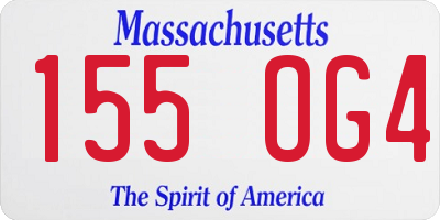 MA license plate 155OG4