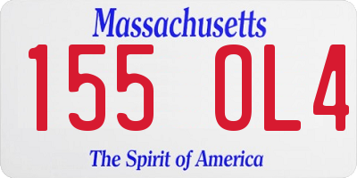 MA license plate 155OL4