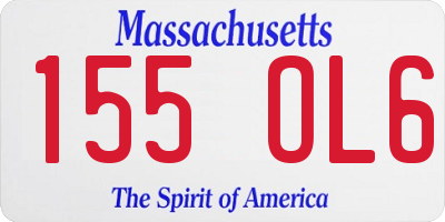 MA license plate 155OL6