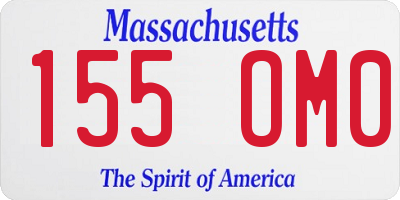 MA license plate 155OM0