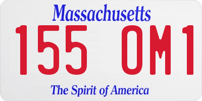 MA license plate 155OM1