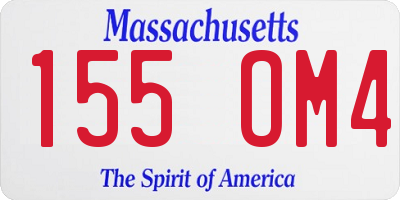 MA license plate 155OM4