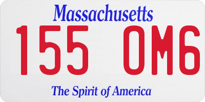 MA license plate 155OM6