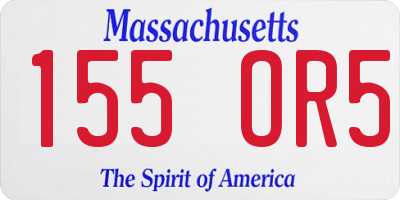 MA license plate 155OR5