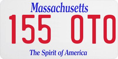 MA license plate 155OT0