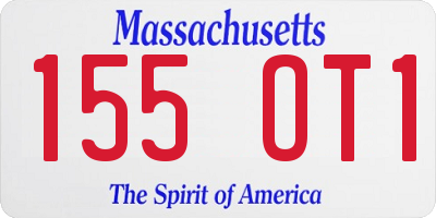 MA license plate 155OT1