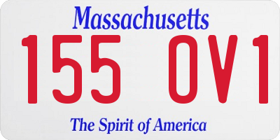 MA license plate 155OV1